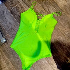 Neon one piece swimsuit